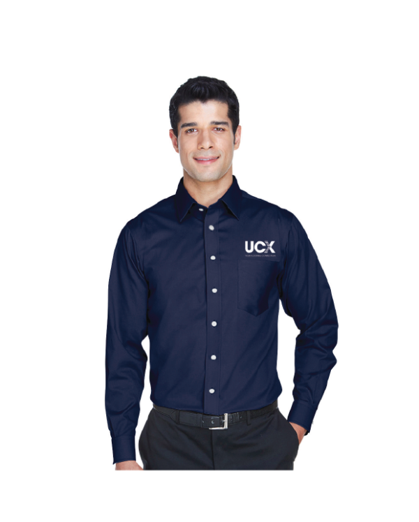 Devon & Jones Men's Crown Collection® Solid Stretch Long Sleeve Twill Woven Shirt (DG530)