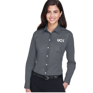 Devon & Jones Ladies' Crown Collection® Solid Stretch Long Sleeve Twill Woven Shirt (DG530w)