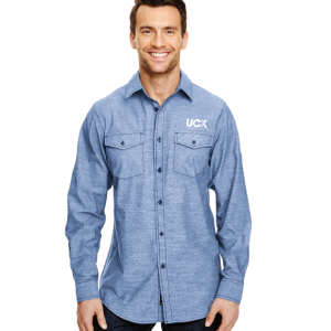 Burnside Men's Chambray Woven Shirt (B8255)