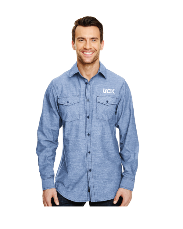 Burnside Men's Chambray Woven Shirt (B8255)