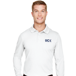 Devon & Jones CrownLux Performance® Men's Plaited Long Sleeve Polo (DG20L)